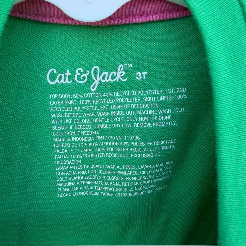Cat & Jack Girls St Patricks Day Shamrock Tutu Dress Green Gold Sequin 3T NWT